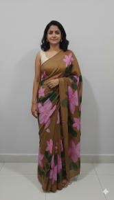 হ্যান্ড প্রিন্ট শাড়ির