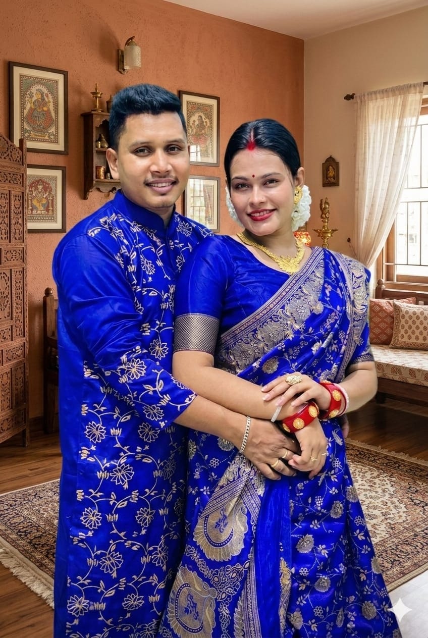 Sharee Panjabi Couple Dress with Blouse Piece