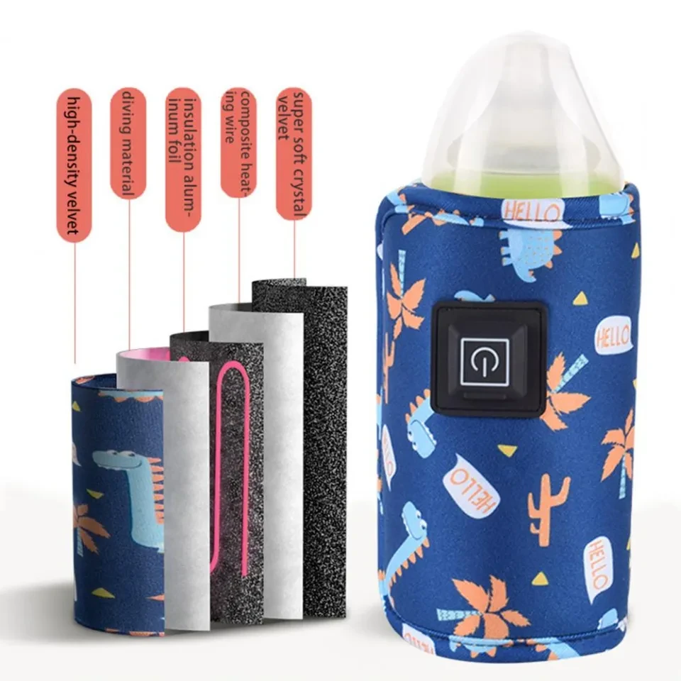 USB Milk Water Bottle Warmer Travel Stroller Insulated Bag Infant Bottle Feeding Warmer | Portable USB Bottle Warmer, Milk Water Warmer Safe Insulated Baby Bottle Stroller Bag Multipurpose On The Go O