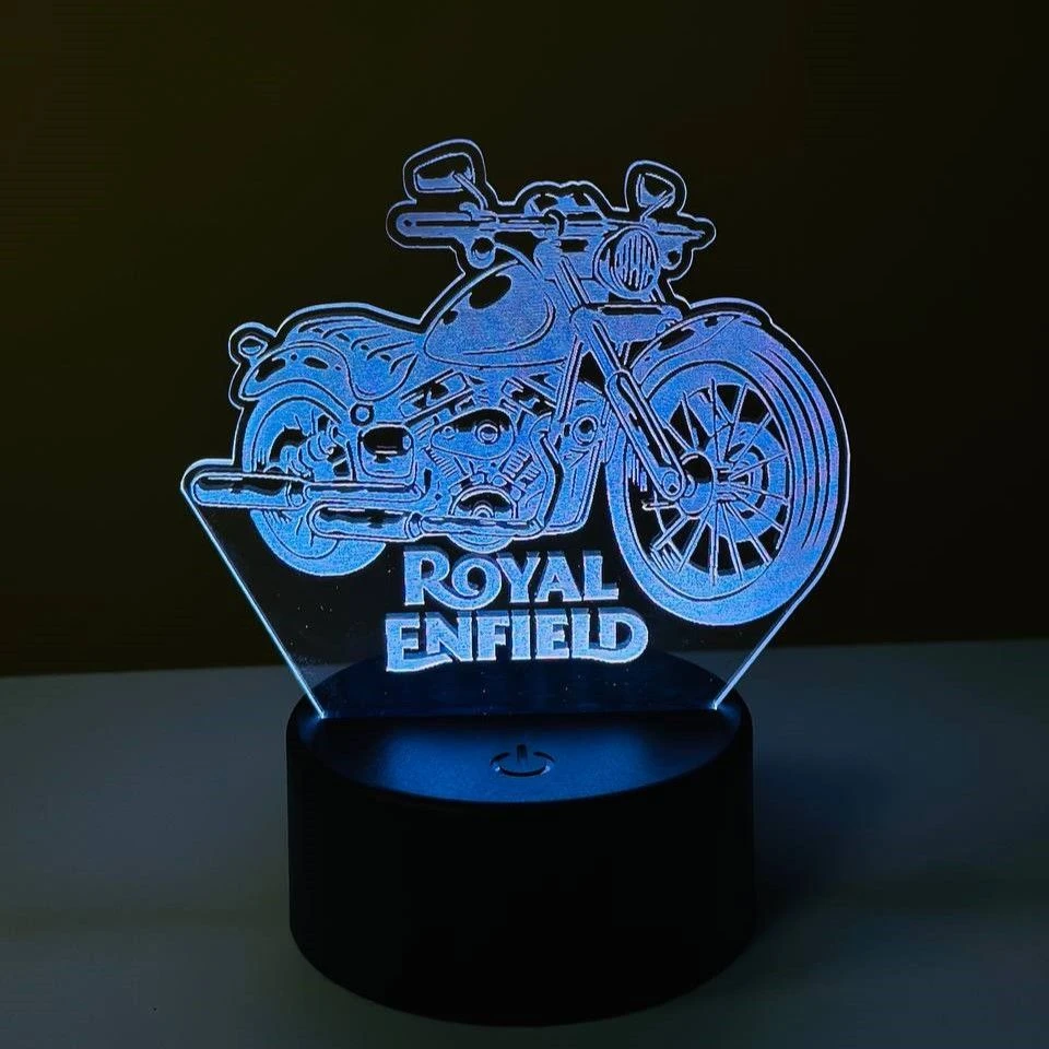 GearUP Acrylic Multicolor Night Lamp (Royal Enfeild) – white -20 pcs