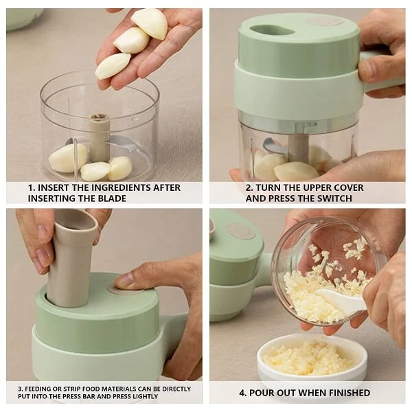 4 In 1 Handheld Electric Handheld Cooking Hammer Food Chopper