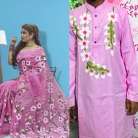 Exclusive Design Hand Print Couple Dress For Sweet Couple
