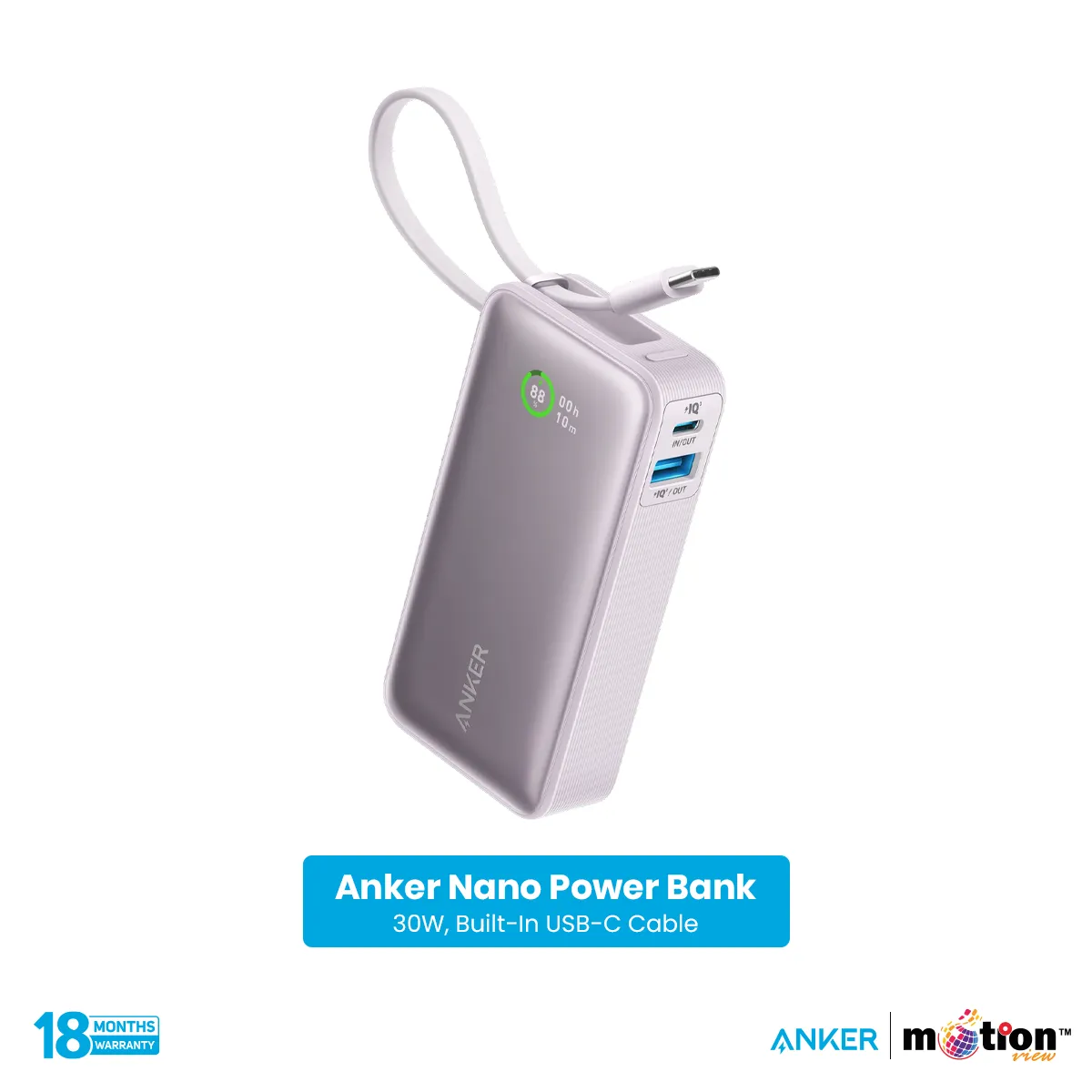 Anker Nano 10K 30W Power Bank USBâC (A1259)
