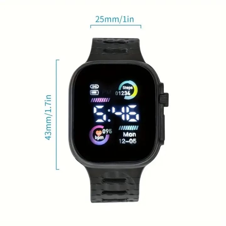 Fashionable Square LED Digital Sports Watch, LED Wrist Watch