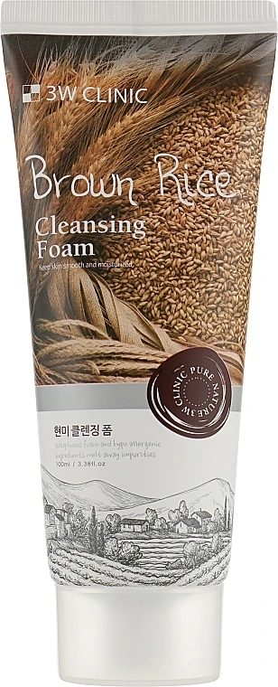 3W Clinic Brown Rice Foam Cleansing 100ml | Face Wash