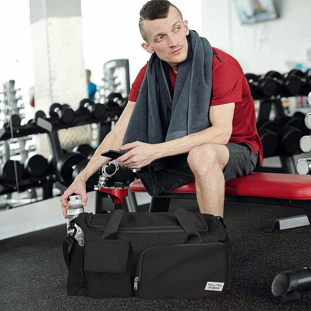 Fashionable Large Capacity Travel & Gym Bag - Black