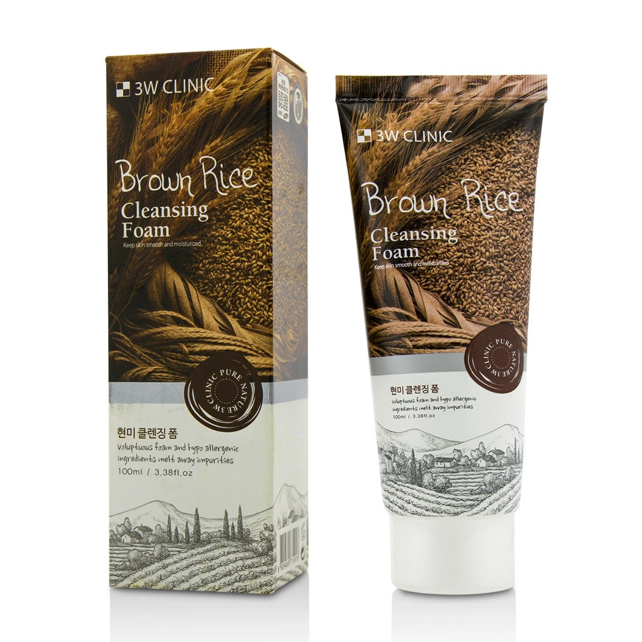 3W Clinic Brown Rice Foam Cleansing 100ml | Face Wash