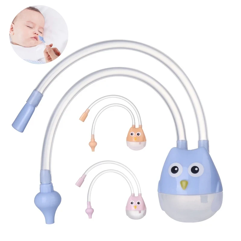1pcs Newborn Baby Nasal Aspirator Kids Nose Cleaner Sucker Suction Tool Protection Health Care Infant Safe Mouth Nasal Suction ( Random Colour )