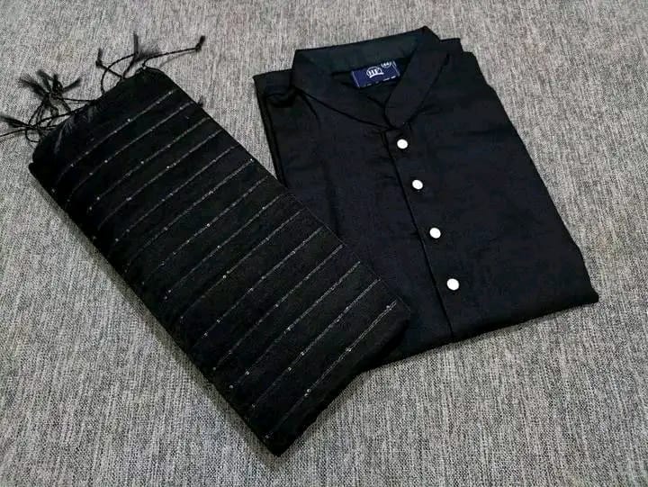 হাফসিল্ক চুমকি শাড়ী ও ধুপিয়ান সিল্ক পানজাবি