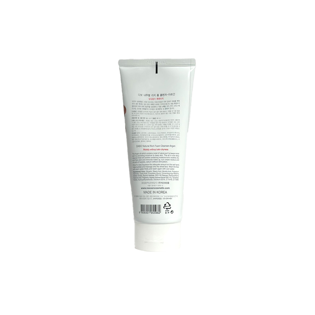Dabo Natural Rich Foam Cleanser Argan 180ml