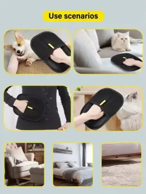 Electrostatic Pet Hair Remover Gloves – Dog & Cat Hair Cleaning Tool for Sofa, Clothes, Car & Furniture