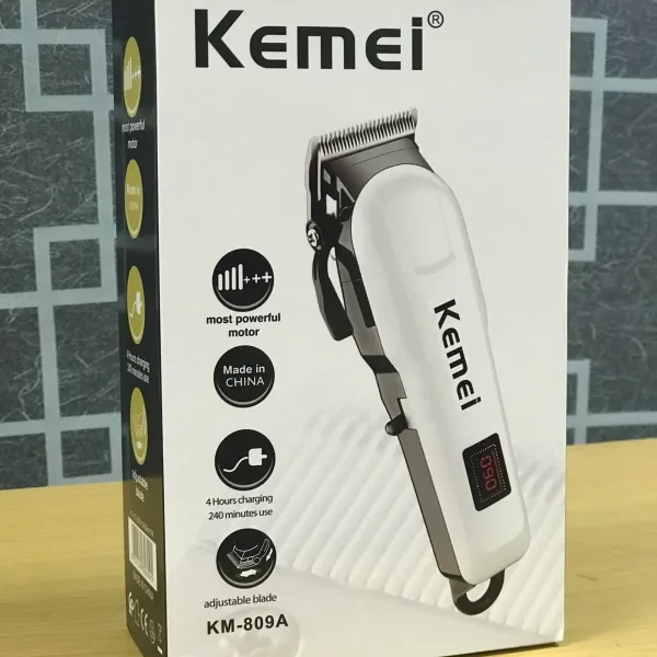 Kemei KM-809A Rechargeable Hair Clipper and Trimmer for Men
