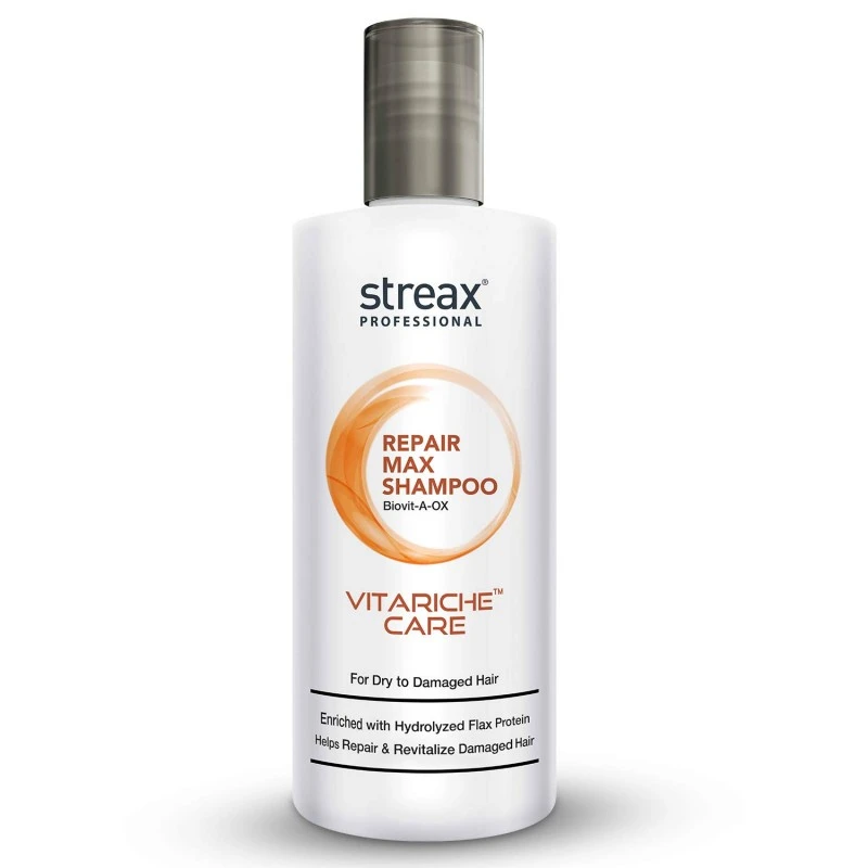 Streax Professionals Vitariche Care Repair Max Shampoo for Dry to Damaged Hair 300ml | Made in BD