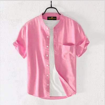 Fashionable half-sleeve shirt for men ( Pink )