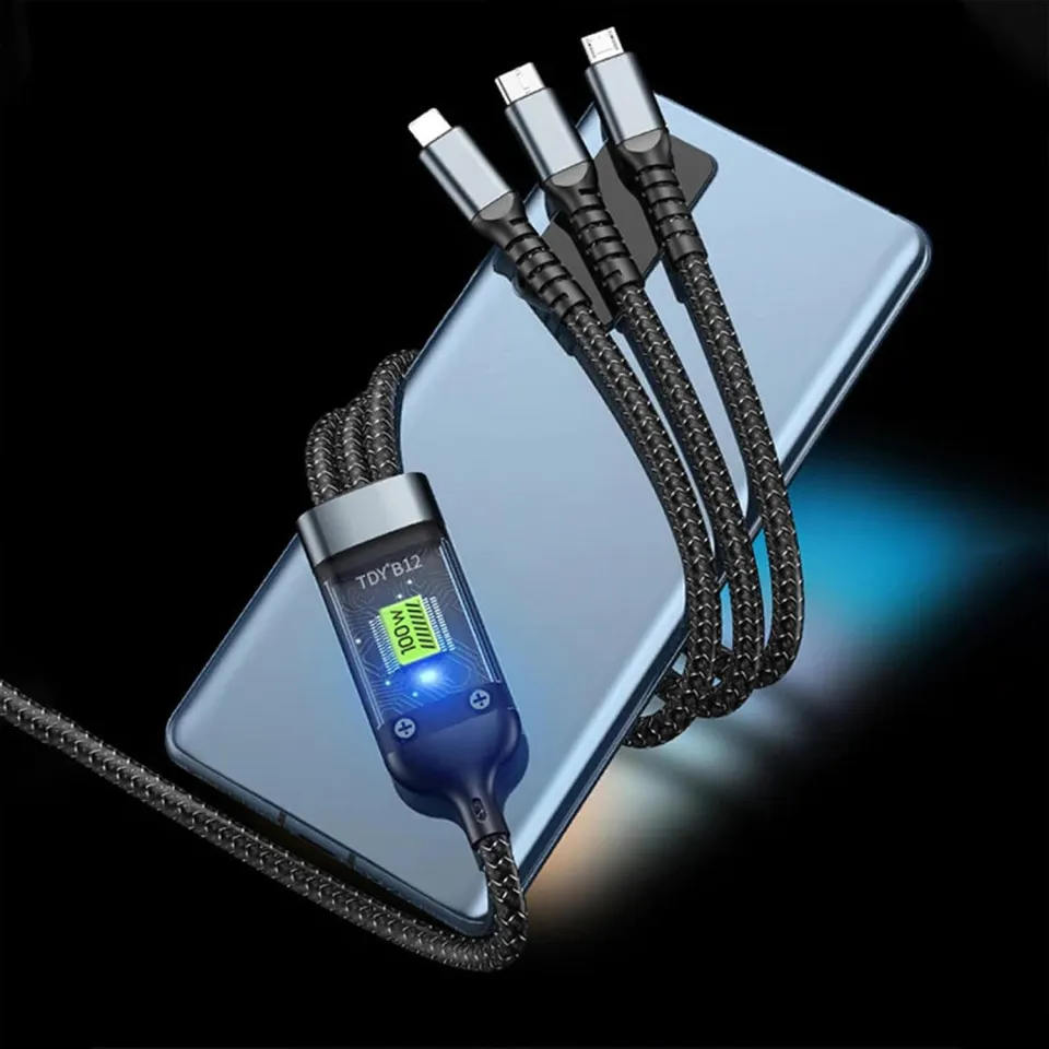 Moxx MDC-3C 3 in 1 120 Watt 100 mm Fast Charging cable