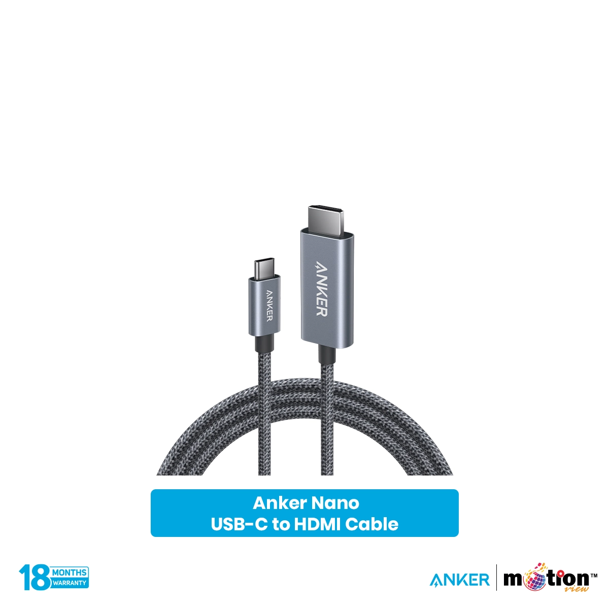 Anker Nano USB-C to HDMI Cable (6 ft, 4K, Braided