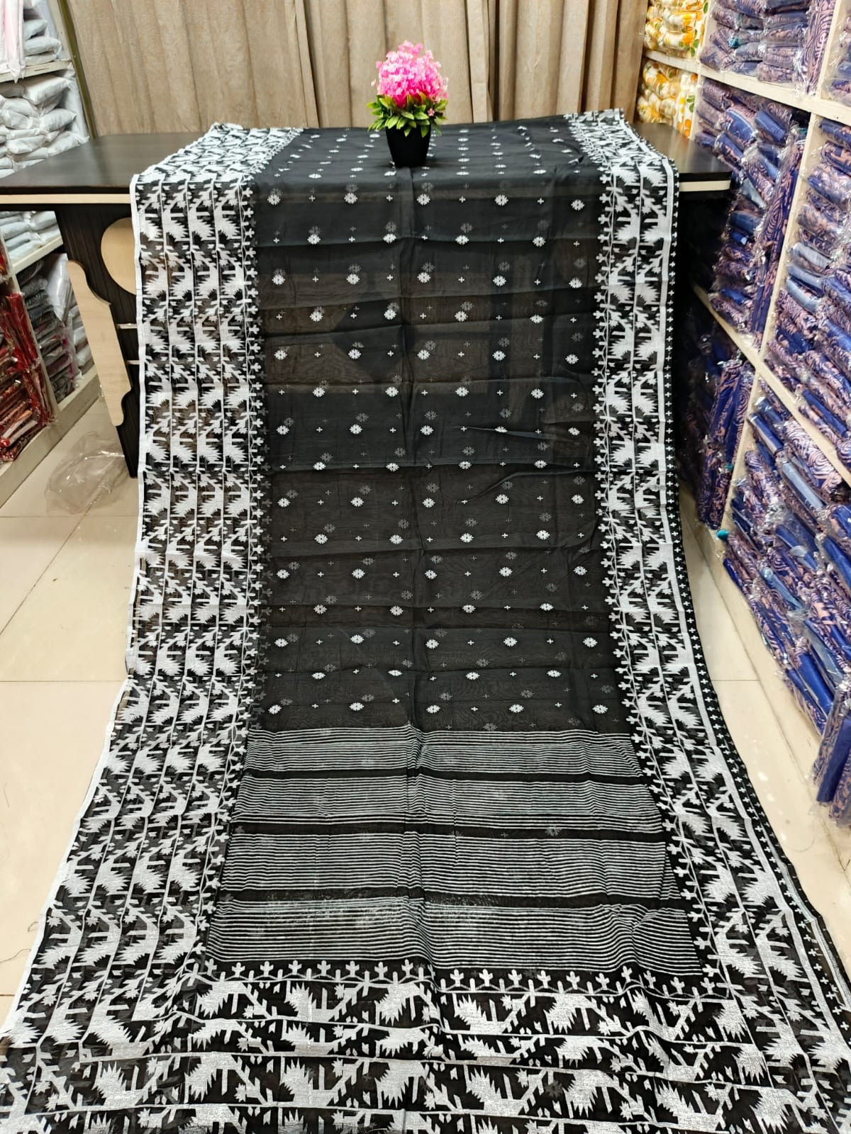 Half Silk Skin Print Sharee