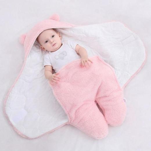 Baby Sleeping Bag Ultra-Soft Fluffy Fleece Newborn Receiving Blanket Infant Boys Girls Clothe Sleeping Nursery Wrap Swaddle