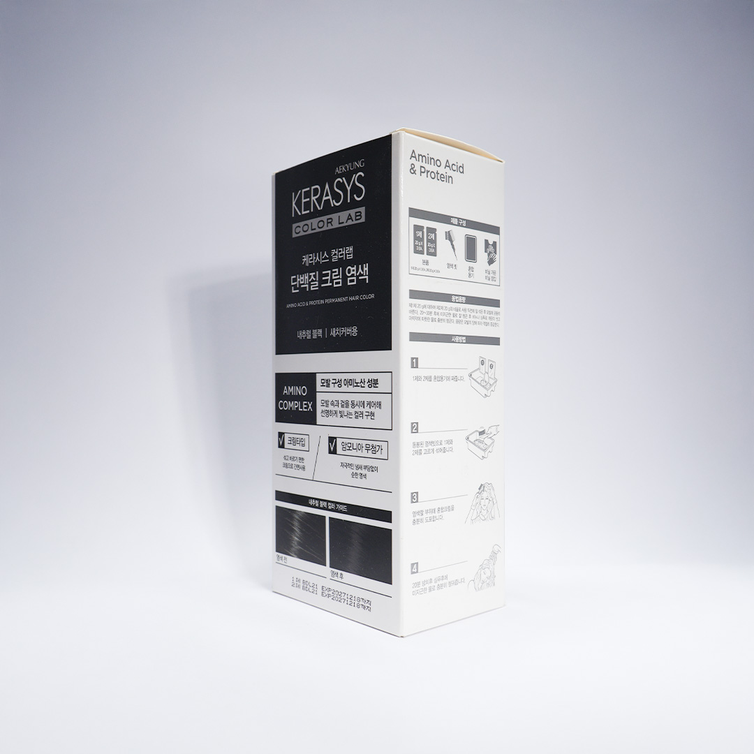Kerasys Amino Acid & Protein Permanent Hair Color – NATURAL BLACK