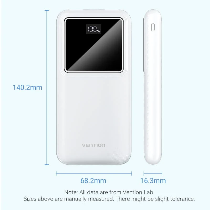 Vention FHKW0 10000mAh Power Bank – WHITE