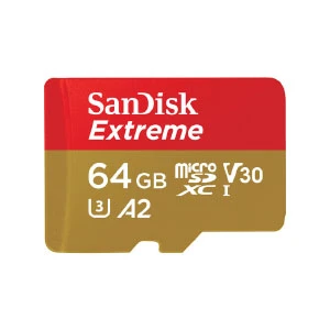 SanDisk 64GB Extreme UHS-I microSDXC Memory Card with SD Adapter