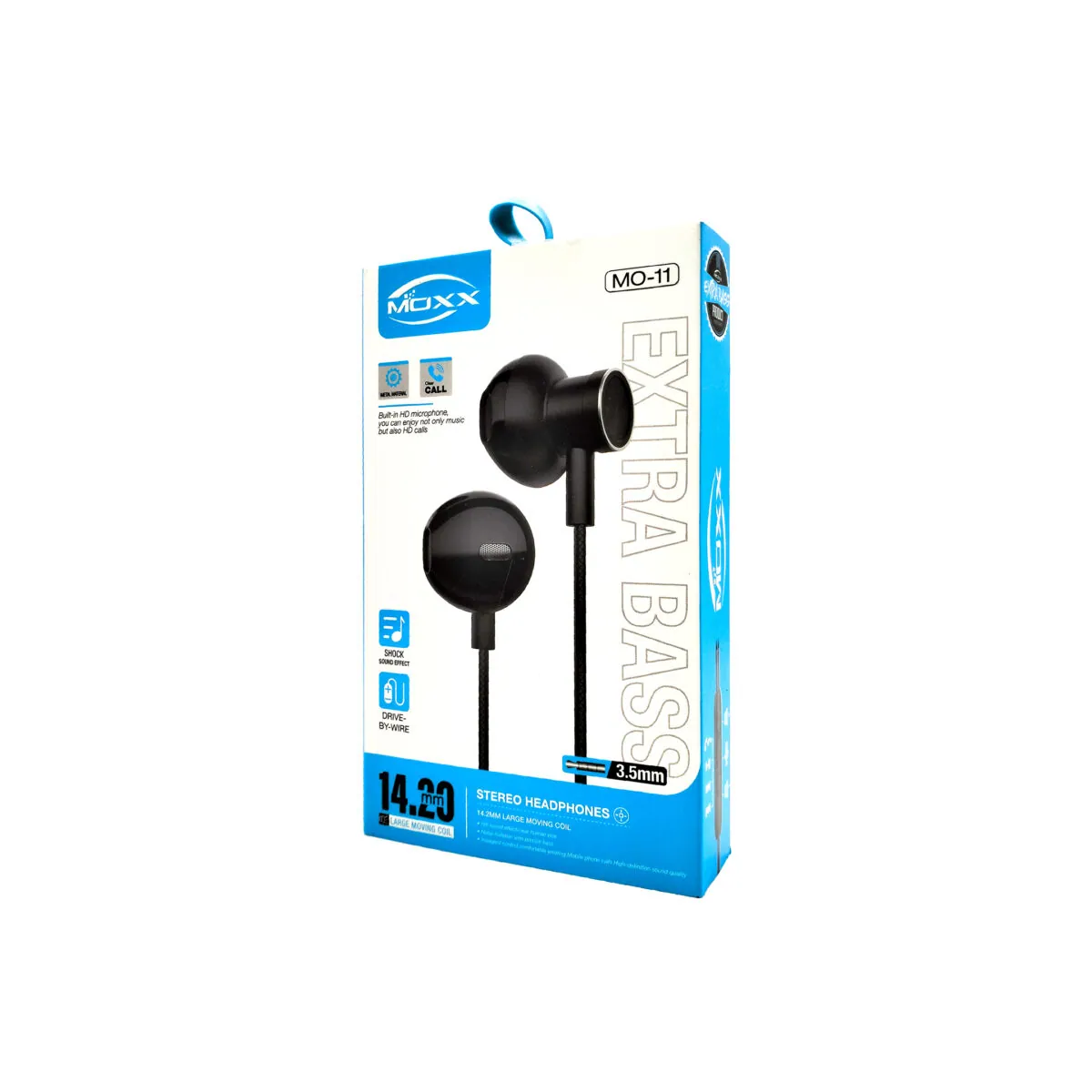 MOXX Stereo Earphone (MO-11)| Super Bass Music | 14.20mm Long Length Wire | 3.5mm Input Type