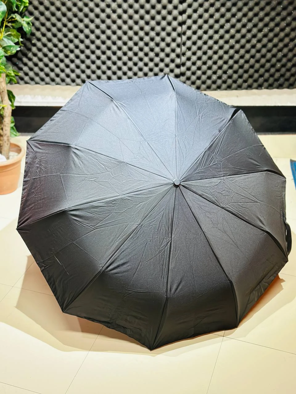 Premium 10-Ribs Automatic Folding Umbrella With Hanger Handle