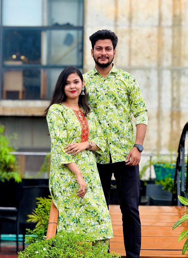 Premium Shirt Three Piece Couple Set