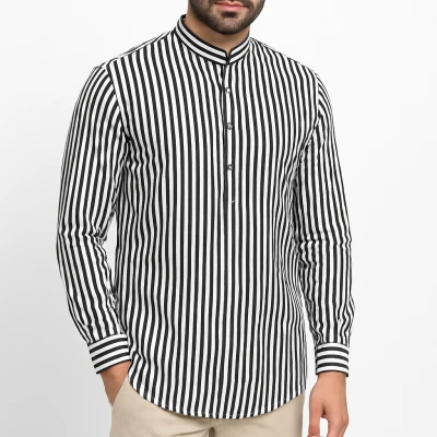 Premium Long Sleeve Striped Katua for Men