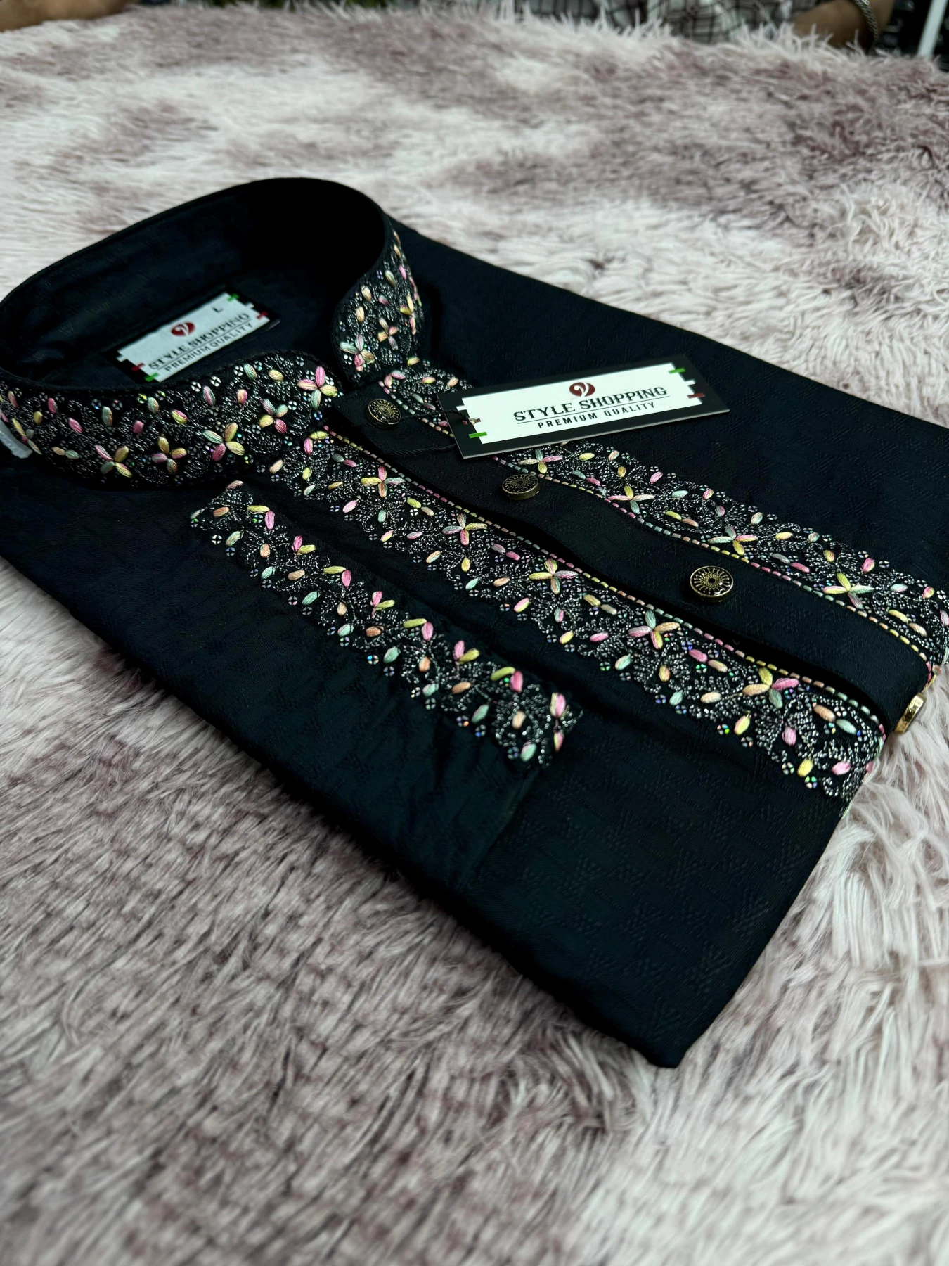 Eid Collection 2026 Black Sequence Embroidery Punjabi