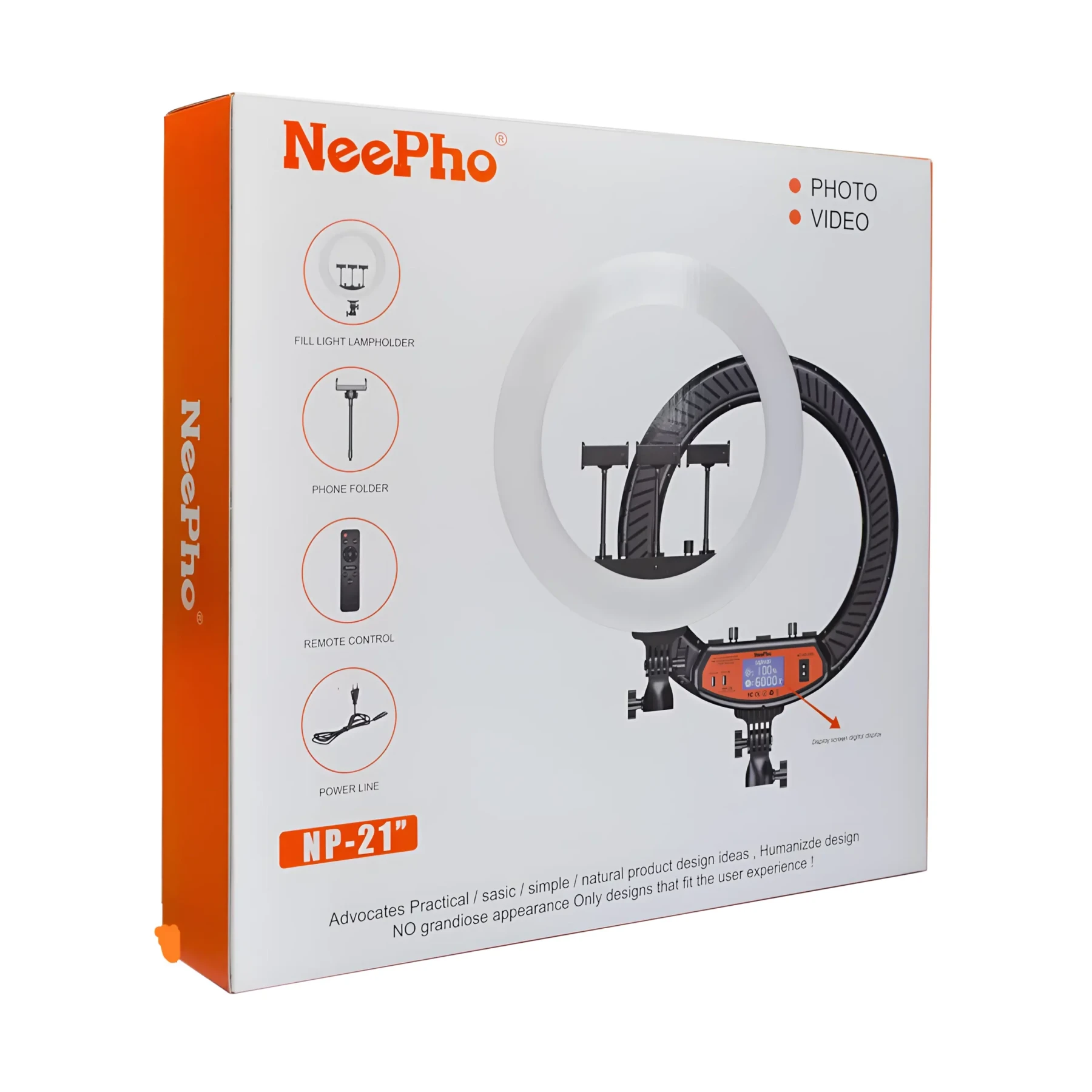 NeePho NP-21 54cm Professional LED Ring Light